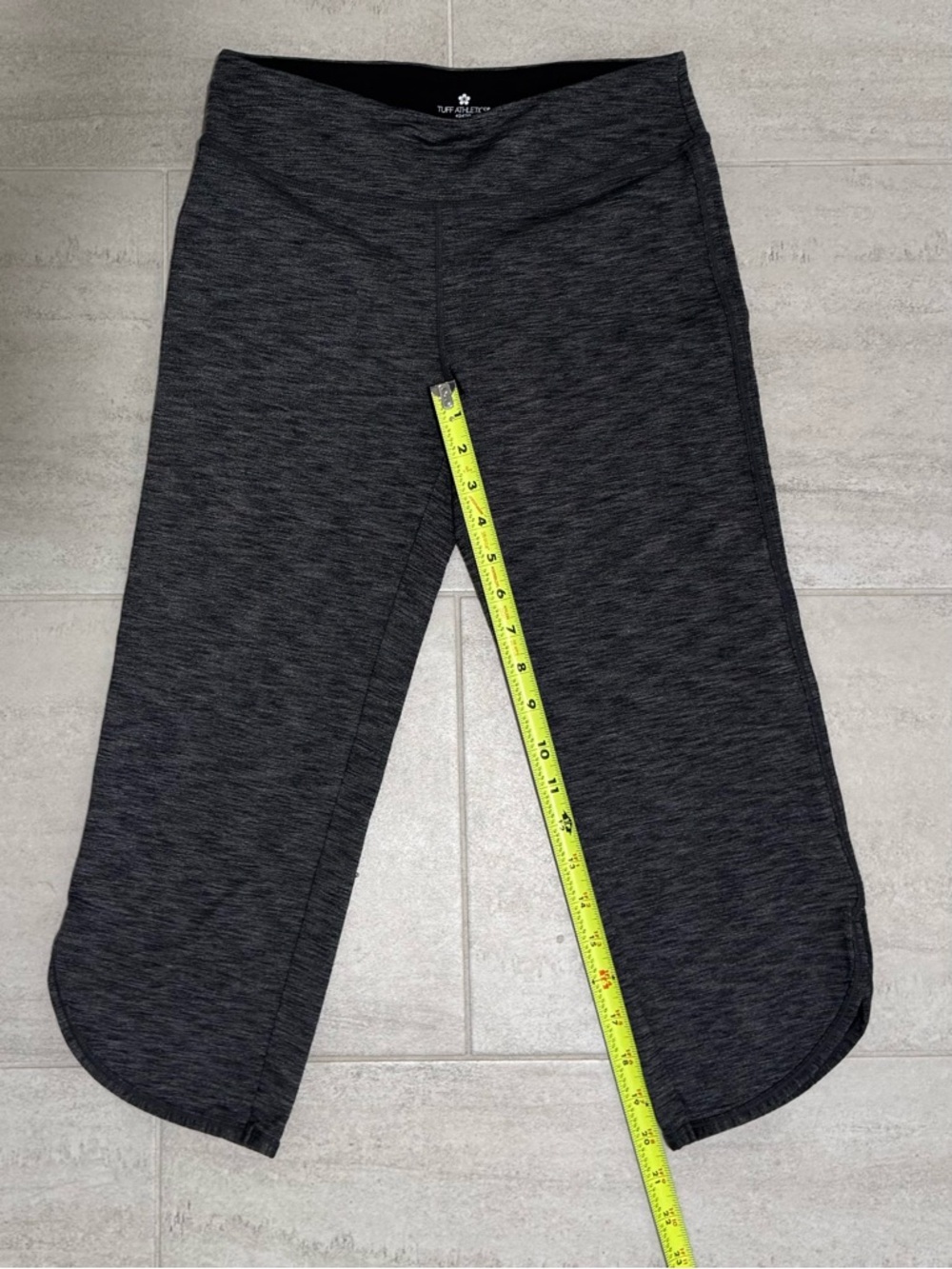 Tuff Athletics Girls' Heathered Charcoal Leggings - Picture 6 of 7